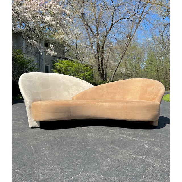 1990s 1990s Asymmetrical Sculpted Modern Weiman Preview Sofa For Sale - Image 5 of 7