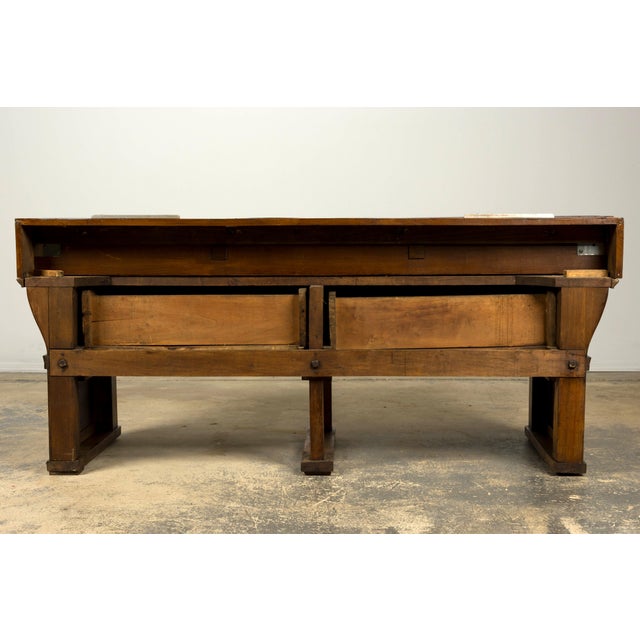1920s French Art Deco Butcher Block Table, Beech Wood, Provence For Sale - Image 18 of 18