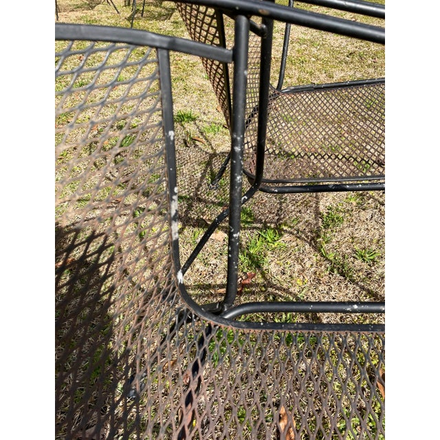 Black 1960s Vintage Wrought Iron Patio Chairs in the Style of Russell Woodard - a Pair For Sale - Image 8 of 13