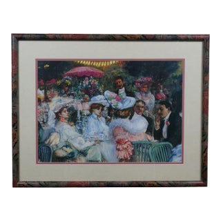Pierre-Georges Jeanniot Tete-A-Tete at the Ritz Hotel Paris France Print 32" For Sale