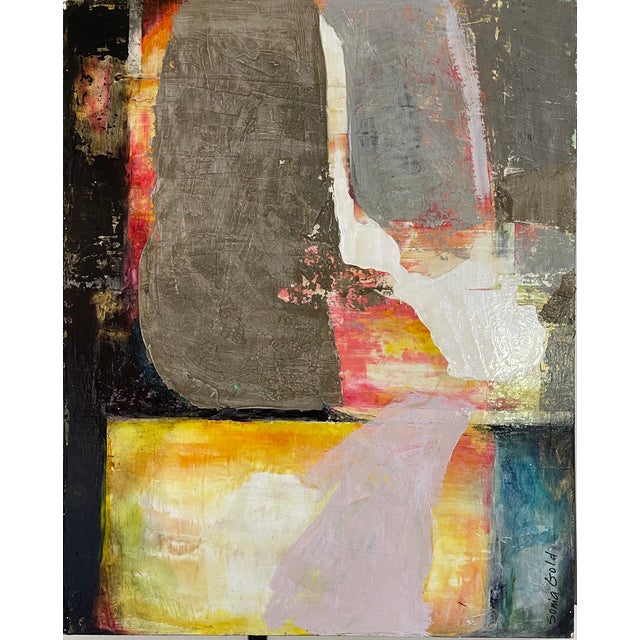 Contemporary Original Mixed Media Abstract Painting " the Space Between" by Sonia Gold For Sale - Image 3 of 16