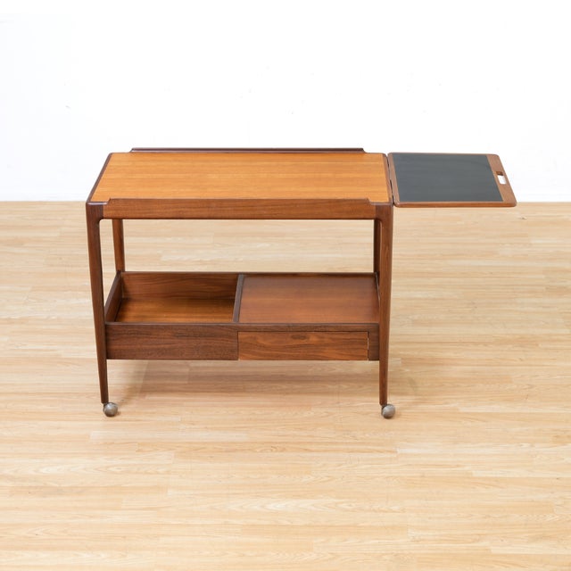 G Plan Mid Century Folding Teak Bar Cart by Kofod Larsen For Sale - Image 4 of 10
