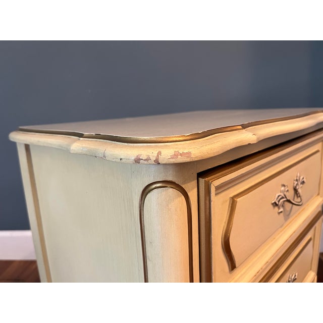 1970s Vintage Henry Link French Country Provincial Two-Drawer Nightstand For Sale - Image 5 of 6