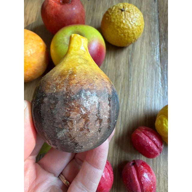 Vintage Italian Alabaster Marble Stone Fruit Collection - Set of 15 For Sale - Image 11 of 13