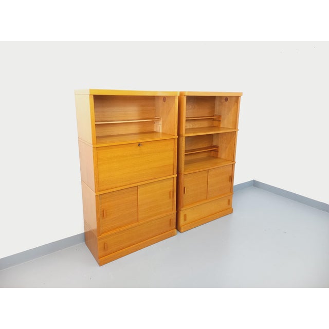 Vintage Oak Wood Bookcase, 1960s For Sale - Image 13 of 18