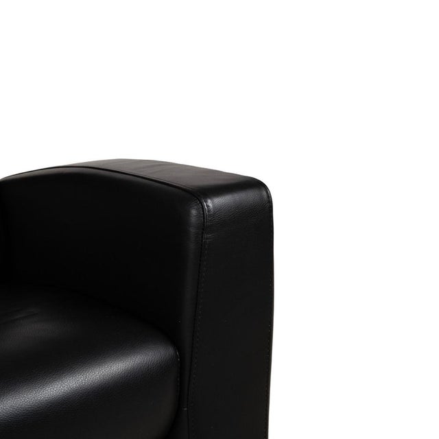 Animal Skin Arion Leather Two-Seater Black Manual Function Sofa from Stressless For Sale - Image 7 of 17