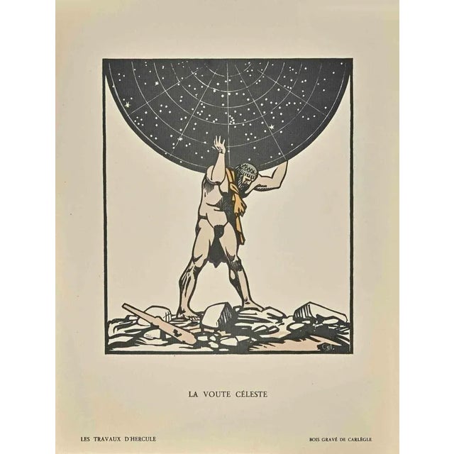 La Voute Celeste is an Original Color Woodcut Print realized by Carlègle (Charles Emile Egli, 30 March 1877 – 11 January...