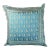 Turquoise Mughal Style Decorative Throw Pillow Embellished With Sequins and Beads For Sale