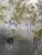 Not Yet Made - Made To Order Silver Leaf Wisteria Hand Painted Wallpaper Panels - 4 Panels For Sale - Image 5 of 7