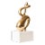Vintage Bronze Intertwined Figurative Abstract Sculpture on White Marble Base, 1960's For Sale