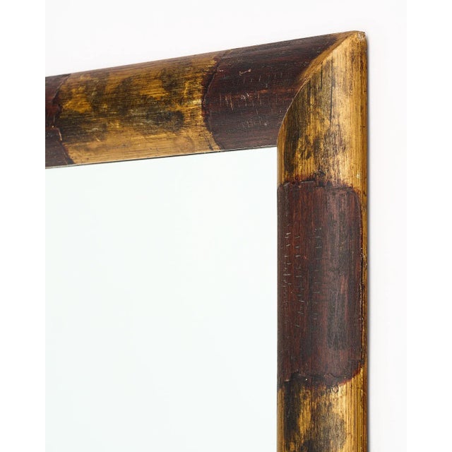 1960s Wood and Gold Leaf Vintage Mirror For Sale - Image 5 of 9