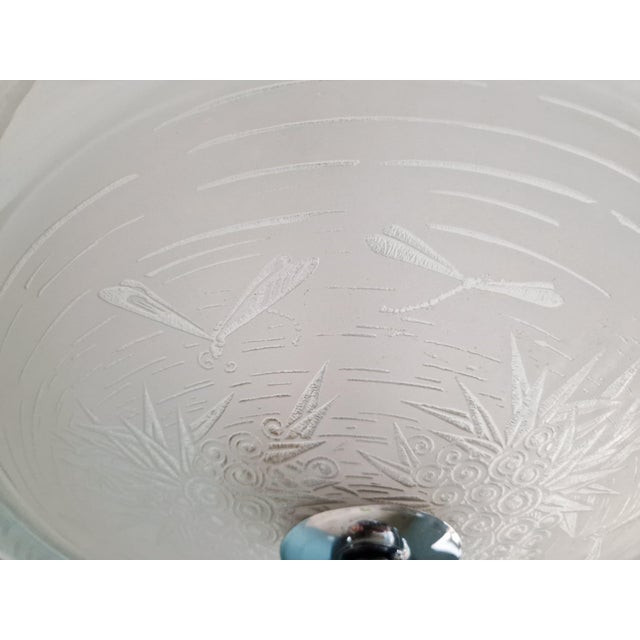 Art Deco Chandelier in Frosted Glass from Deveau, 1920s For Sale - Image 15 of 18