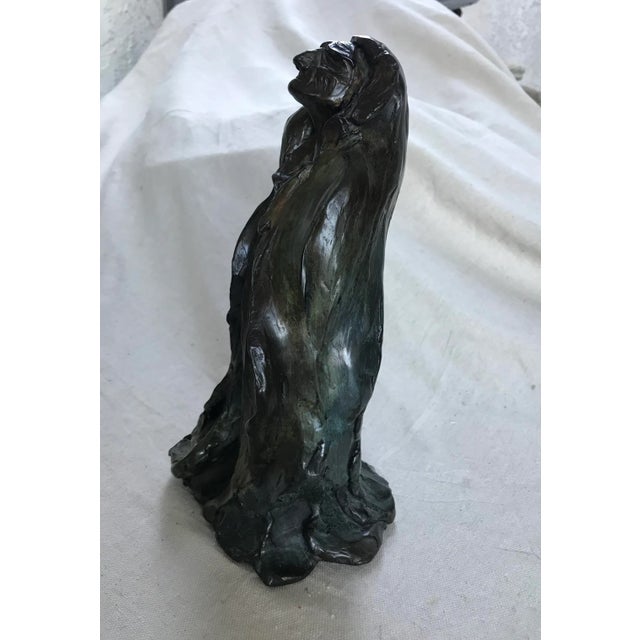 Metal Bronze Figure Sculpture Signed "Wind Prayer" 15/500 For Sale - Image 7 of 13
