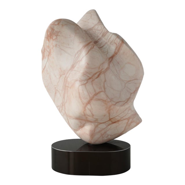 Late 20th Century Abstract Pink Alabaster Sculpture For Sale