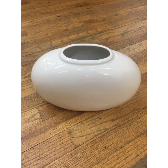 Vintage Mid Century Haeger Oval Shaped White Vase Chairish