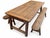 Large Antique Early 20th Century French Oak Farmhouse Table with Drawer and Two Benches For Sale - Image 10 of 10