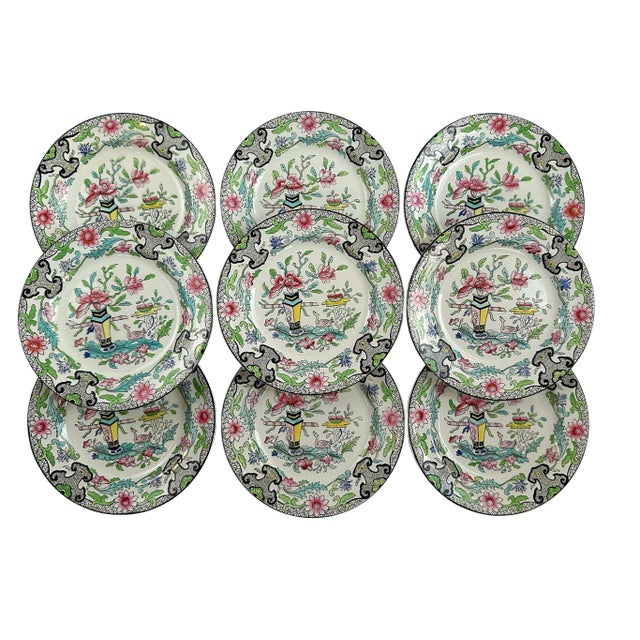 Ceramic Late 19th Century Mason's Ironstone Chinoiserie Small Plates - Set of 12 For Sale - Image 7 of 12