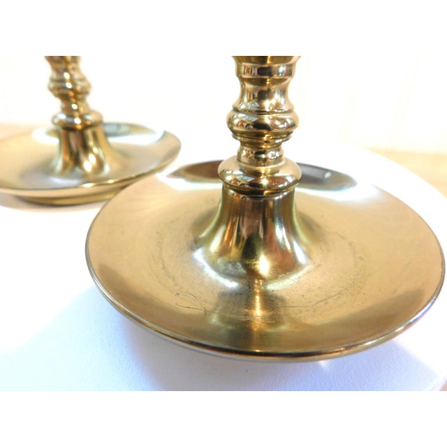 American Vintage Baldwin Brass Candlestick Holders: 200th Anniversary Pair For Sale - Image 3 of 14