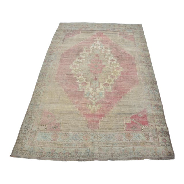 Vintage Handknotted Area Carpet For Sale