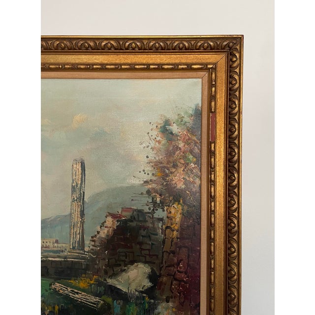 1950s Oil Painting of Roman Ruins For Sale - Image 9 of 12