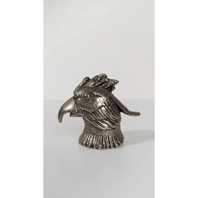 Vintage Silver-Plated Parrot Head Bottle Opener in the style of Gucci, 1970s For Sale - Image 11 of 18