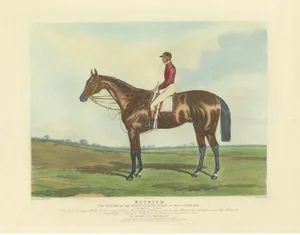 The Winning Horse Nutwith' and a Jockey, 1840, Print