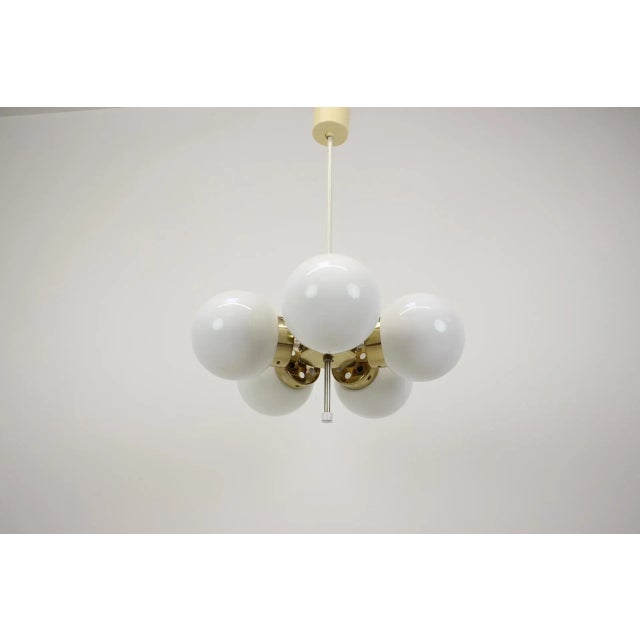 Made in Czechoslovakia. Made of glass, brass, plastic. Re-polished Fully functional Original condition. Up to 250V...