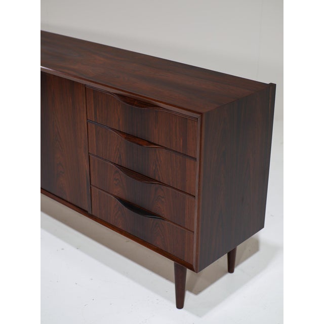 Brown Sideboard with Drawers in Rosewood by Erling Torvits, Denmark, 1960s For Sale - Image 8 of 16
