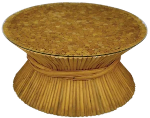 Sheaf of Bamboo Coffee Table Attributed to McGuire