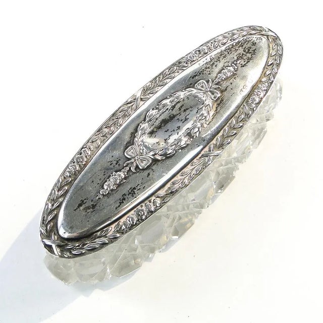 Metal Crystal and Silver Toothpick Holder, United Kingdom, 1930s For Sale - Image 7 of 13