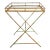 Mid Century Hollywood Regency Gold Gilt Faux Bamboo Bar/ Side Table For Sale