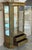 Wood Hollywood Regency Brass Faces Dry Bar With Mirrored Interior For Sale - Image 7 of 13