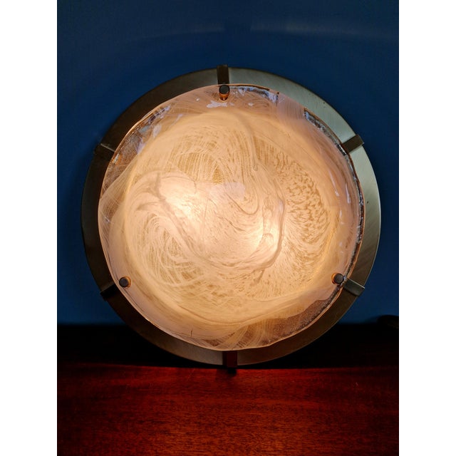 Gold Large Brass and Murano Glass Ceiling Light from Hillebrand Lightning, 1970s For Sale - Image 8 of 18