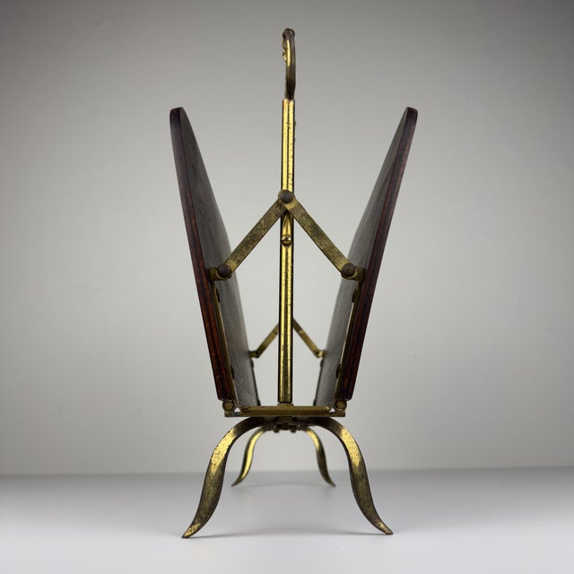 Vintage Magazine Rack, Italy, 1950s For Sale - Image 4 of 18