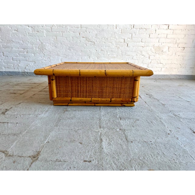 Coffee Table in Rattan and Wicker from Dal Vera, 1970s For Sale - Image 9 of 14