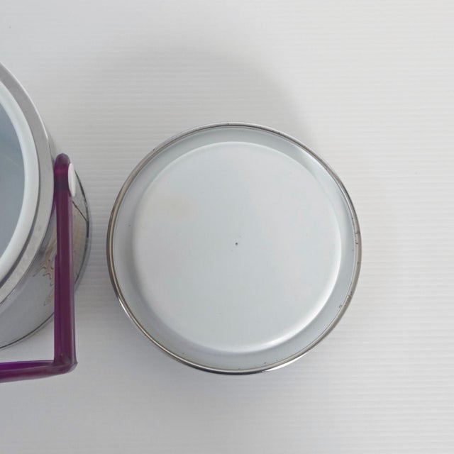 Metal Vintage Psychedelic Pop Groovy Ice Bucket by Peter Max, 1970s For Sale - Image 7 of 13