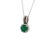 2010s Natural Emerald Diamond Pendant Necklace 18" 14k WG 1.84 TCW Certified For Sale - Image 5 of 7