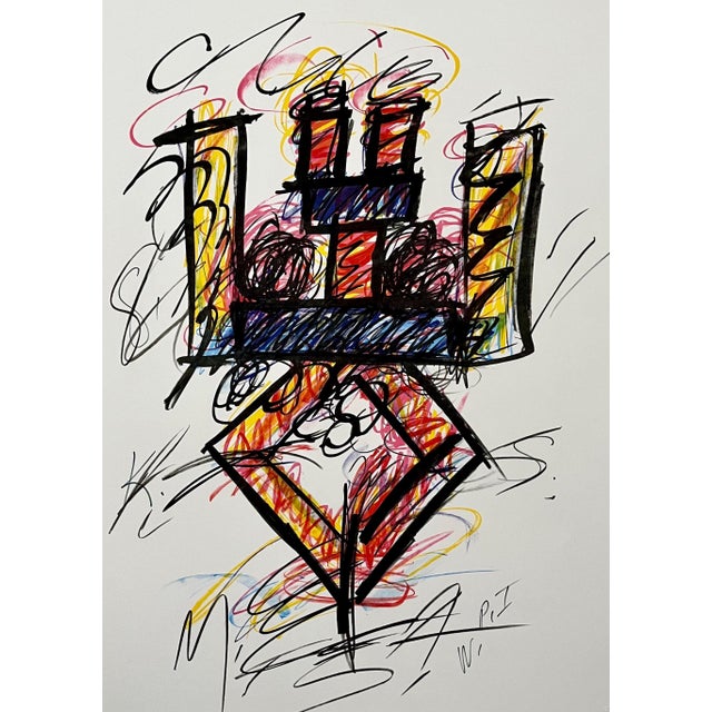 Keith Sonnier, 1981 American Post Minimalist Abstract Art Lithograph Neon Series Keith Sonnier, 1981 For Sale