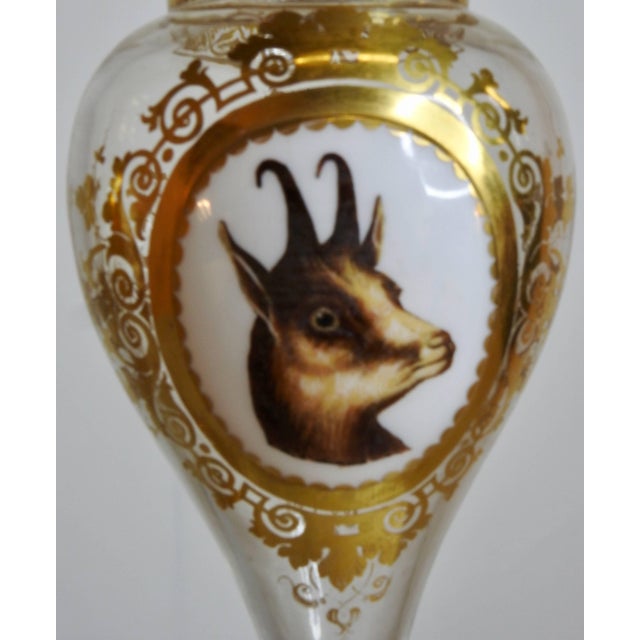 Late 19th Century Bohemian Vases With Animal Vignettes For Sale - Image 4 of 7