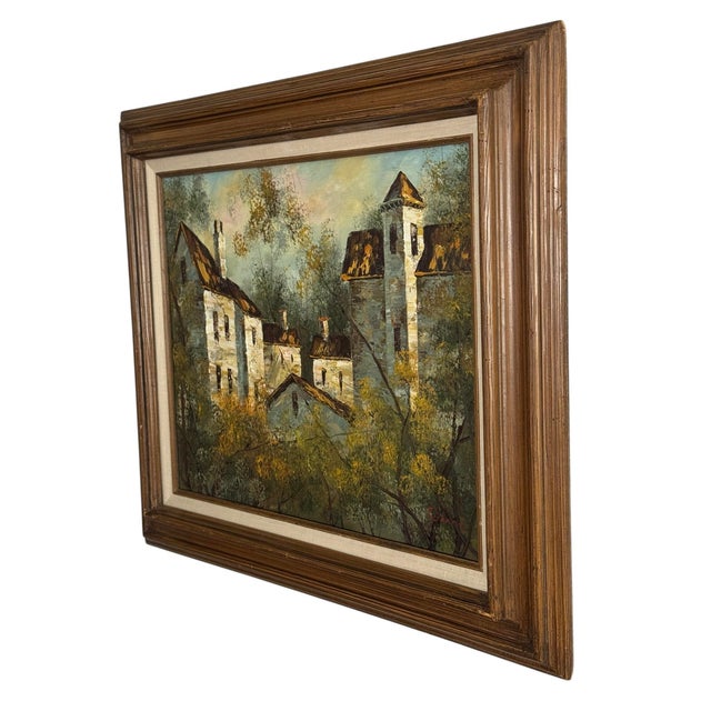 Mid 20th Century Mid 20th Century Original Oil Painting Signed by Artist T. Dennis, Framed For Sale - Image 5 of 6