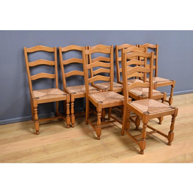 Beech Chairs, 1980s, Set of 8 For Sale - Image 4 of 18