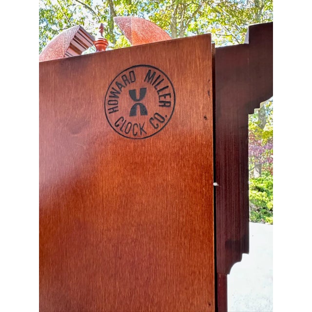 American Timeless Elegance: Howard Miller Grandfather Clock Model 610-496 For Sale - Image 3 of 14
