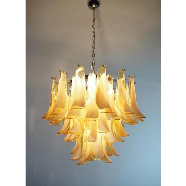 Italian Caramello Petal Chandelier in Murano Glass, 1995 For Sale - Image 14 of 18