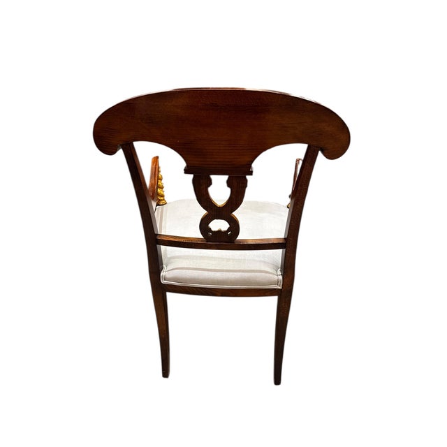 1970s Set of 2 - Chairs With Gold Accents For Sale In Los Angeles - Image 6 of 6