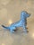 Classic Sapphire Blue Fishnet Pattern Herend Hand Painted Sitting Happy Dog W/ 22k Gold Accents Height: 3" Length: 4"...