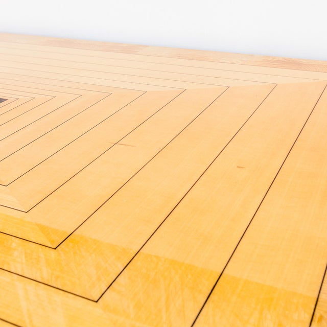 1990s Italian Satinwood Expandable Dining Table Attributed to Giorgio Collection For Sale - Image 14 of 14