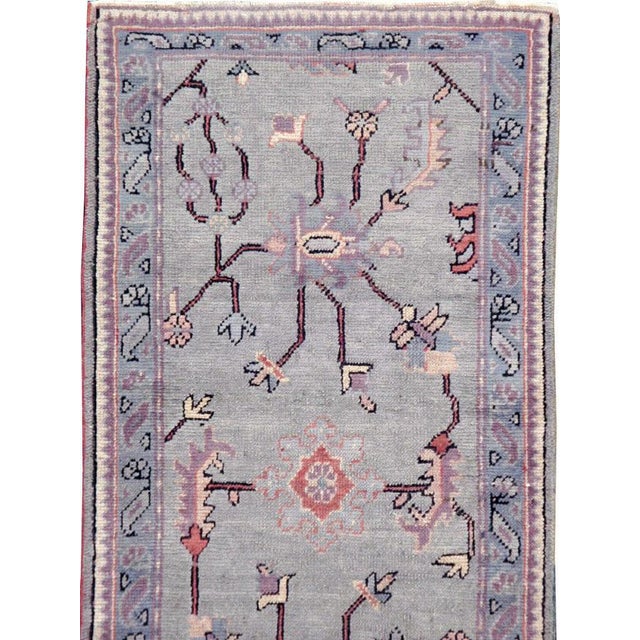 Modern Galerie Shabab Collection Early 20th Century Handmade Turkish Oushak Runner For Sale - Image 3 of 10
