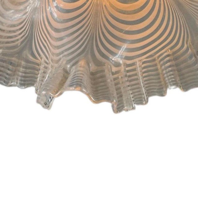 Murano Italian Swirl Hankerchief Shaped Lamp in Glass For Sale - Image 4 of 8