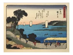 'View of Kanagawa', After Utagawa Hiroshige, Ukiyo-E Woodblock, Tokaido, Edo