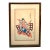 Early 20th Century Japanese Woodblock Print, Samurai Warrior, Stamped & Framed, 21"h (A) For Sale